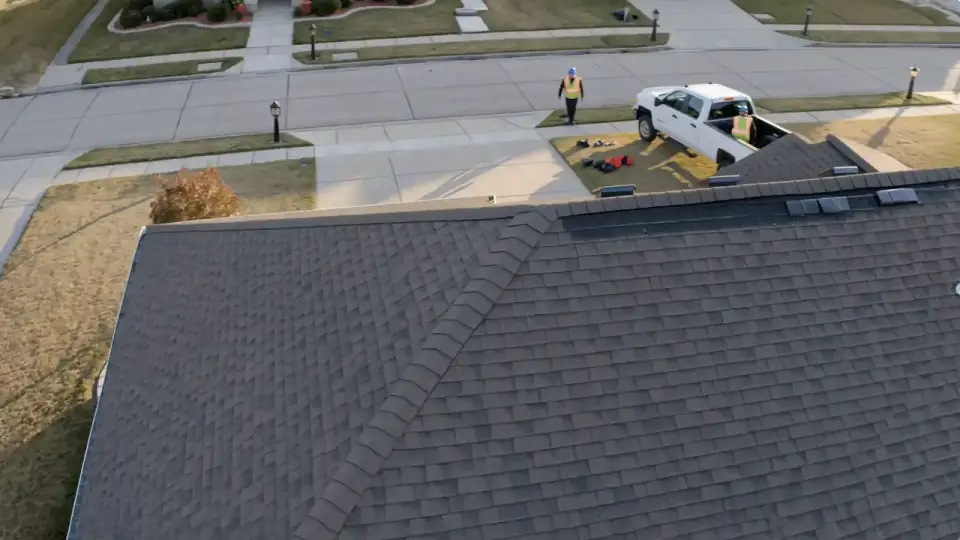 Sunrise Construction Services roofing crew at work in Laurel, MD